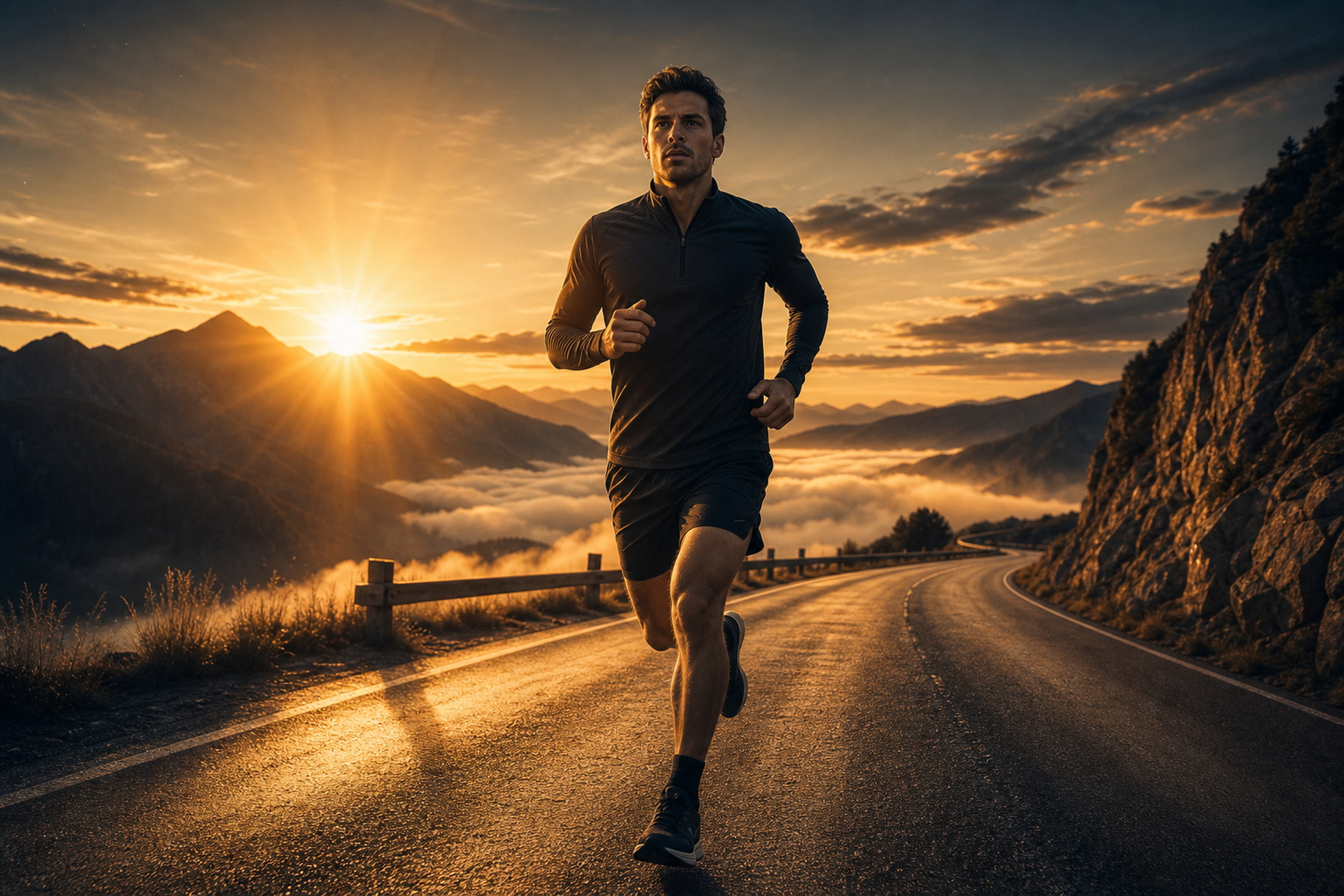 Atleta ao amanhecer